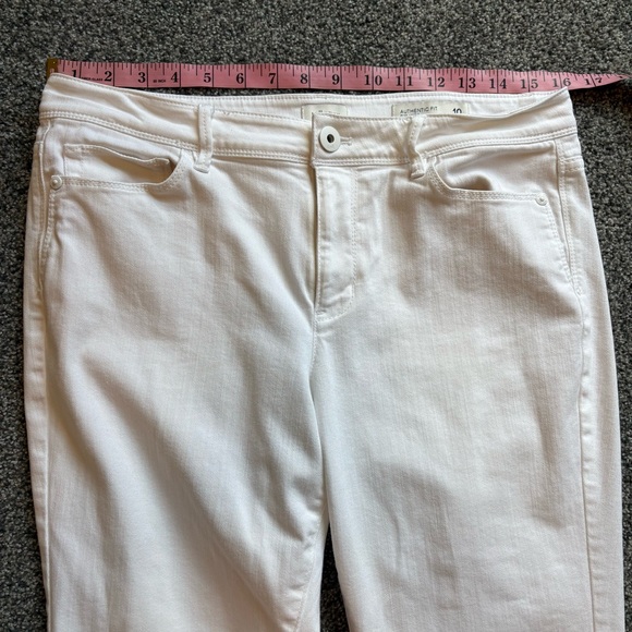 J. Jill White Denim Pants Authentic Fit Slim Ankle - size 10 petite. - Picture 7 of 11